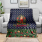 Rosa Parks Christmas Blanket Freedom Bus Wreath Vintage Festive Holiday