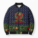 Rosa Parks Christmas Bomber Puffer Jacket Freedom Bus Wreath Vintage Festive Holiday
