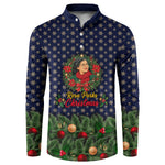 Rosa Parks Christmas Button Sweatshirt Freedom Bus Wreath Vintage Festive Holiday