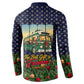 Rosa Parks Christmas Button Sweatshirt Freedom Bus Wreath Vintage Festive Holiday