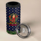 Rosa Parks Christmas 4 in 1 Can Cooler Tumbler Freedom Bus Wreath Vintage Festive Holiday