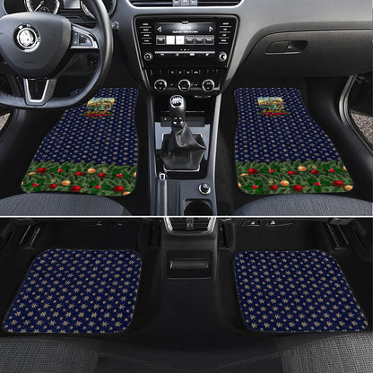 Rosa Parks Christmas Car Mats Freedom Bus Wreath Vintage Festive Holiday