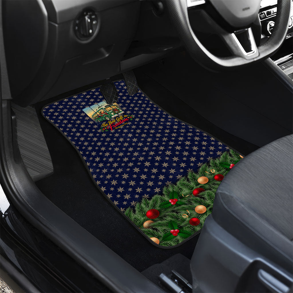 Rosa Parks Christmas Car Mats Freedom Bus Wreath Vintage Festive Holiday