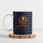 Rosa Parks Christmas Ceramic Mug Freedom Bus Wreath Vintage Festive Holiday
