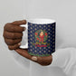 Rosa Parks Christmas Ceramic Mug Freedom Bus Wreath Vintage Festive Holiday