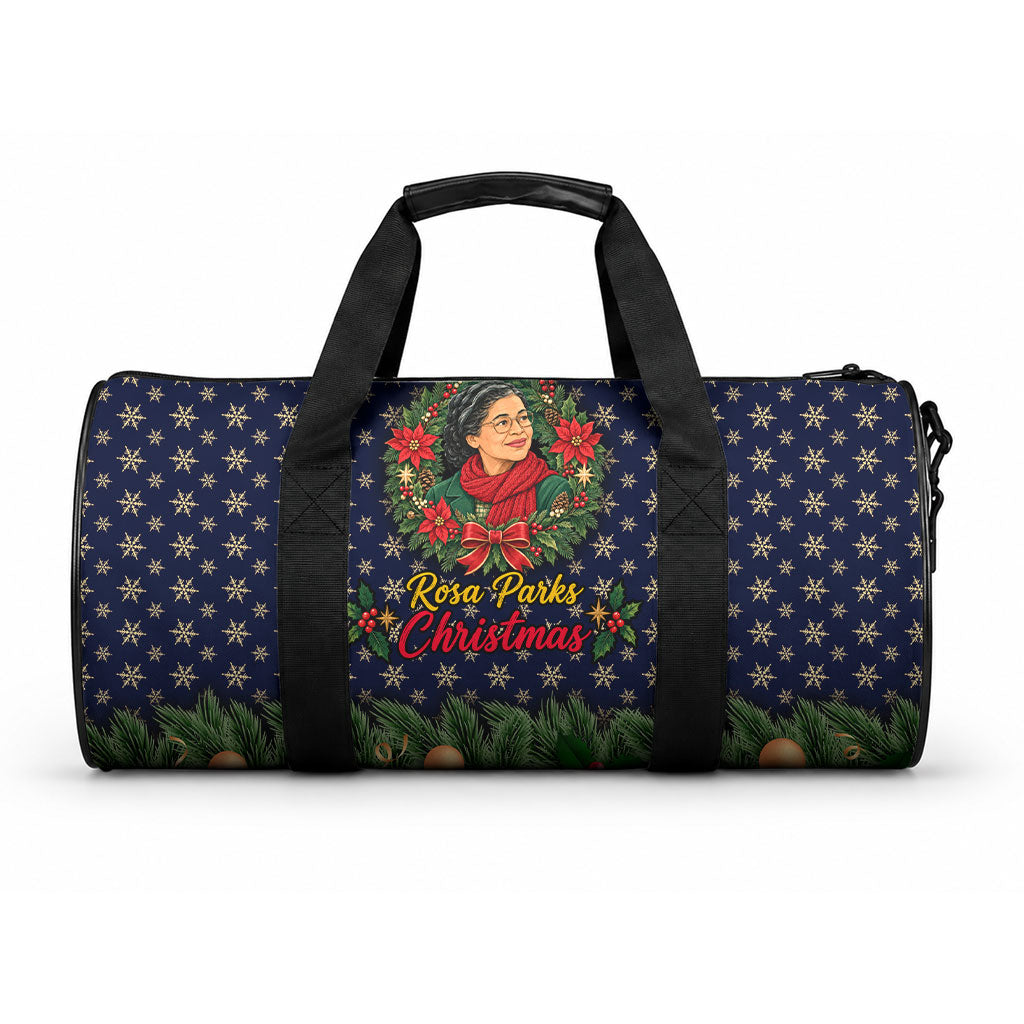 Rosa Parks Christmas Duffle Bag Freedom Bus Wreath Vintage Festive Holiday