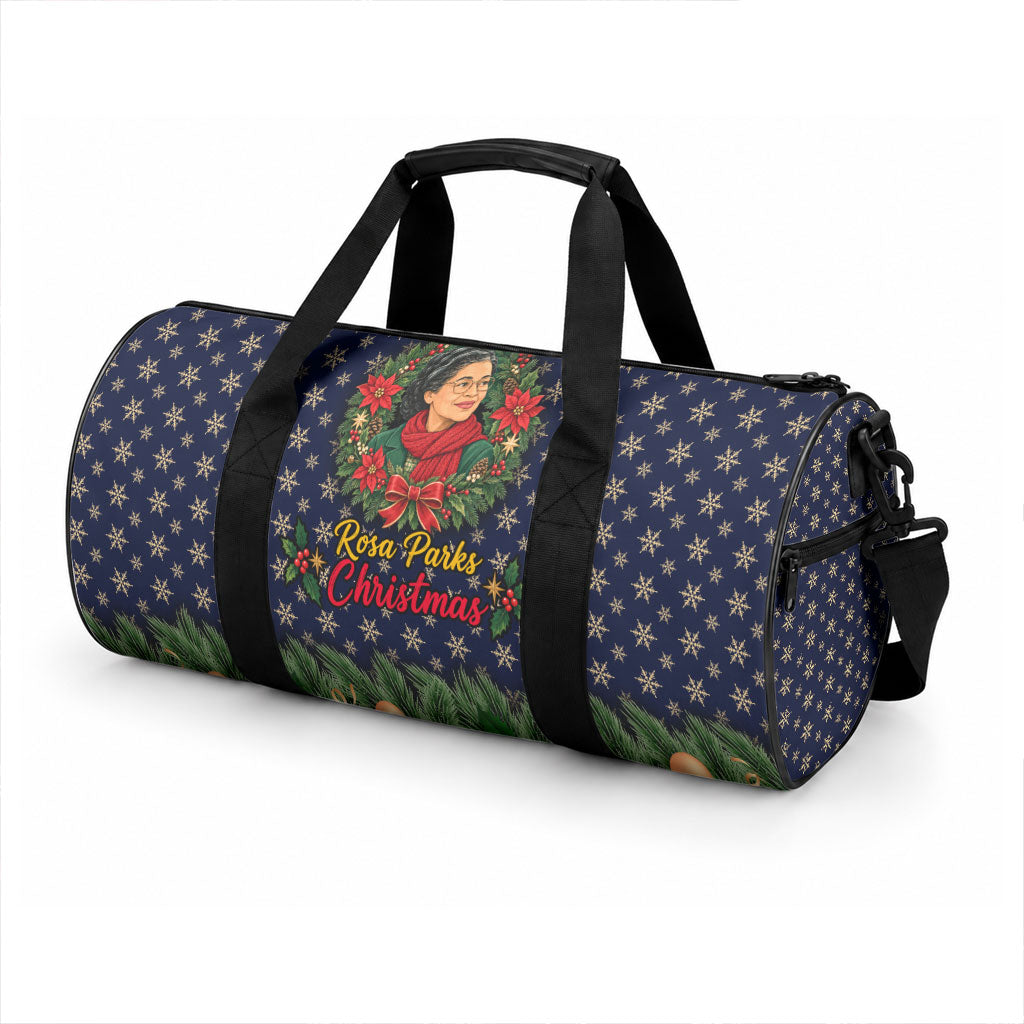 Rosa Parks Christmas Duffle Bag Freedom Bus Wreath Vintage Festive Holiday