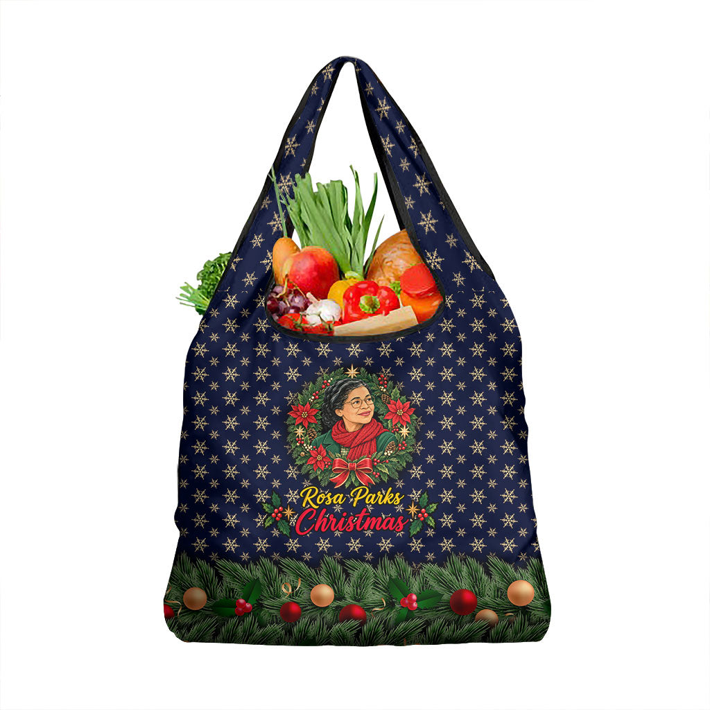 Rosa Parks Christmas Grocery Bag Freedom Bus Wreath Vintage Festive Holiday