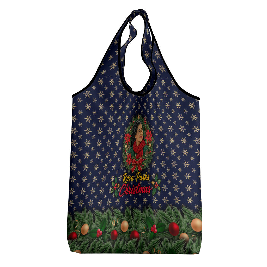Rosa Parks Christmas Grocery Bag Freedom Bus Wreath Vintage Festive Holiday
