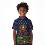 Rosa Parks Christmas Kid Polo Shirt Freedom Bus Wreath Vintage Festive Holiday