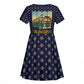 Rosa Parks Christmas Kid Short Sleeve Dress Freedom Bus Wreath Vintage Festive Holiday