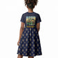 Rosa Parks Christmas Kid Short Sleeve Dress Freedom Bus Wreath Vintage Festive Holiday