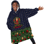 Rosa Parks Christmas Kid Wearable Blanket Hoodie Freedom Bus Wreath Vintage Festive Holiday