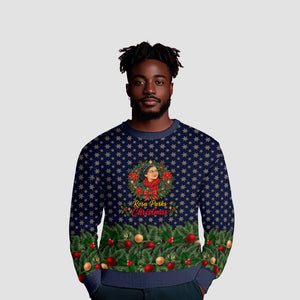 Rosa Parks Christmas Ugly Christmas Sweater Freedom Bus Wreath Vintage Festive Holiday