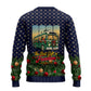 Rosa Parks Christmas Ugly Christmas Sweater Freedom Bus Wreath Vintage Festive Holiday