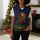 Rosa Parks Christmas Knitted V-Neck Vest Freedom Bus Wreath Vintage Festive Holiday