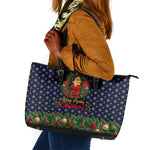 Rosa Parks Christmas Leather Tote Bag Freedom Bus Wreath Vintage Festive Holiday