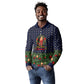 Rosa Parks Christmas Long Sleeve Polo Shirt Freedom Bus Wreath Vintage Festive Holiday