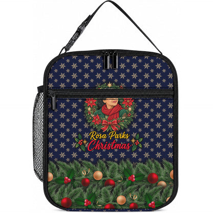 Rosa Parks Christmas Lunch Bag Freedom Bus Wreath Vintage Festive Holiday