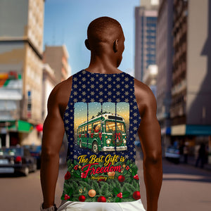 Rosa Parks Christmas Men Tank Top Freedom Bus Wreath Vintage Festive Holiday