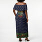 Rosa Parks Christmas Off Shoulder Maxi Dress Freedom Bus Wreath Vintage Festive Holiday