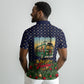 Rosa Parks Christmas Polo Shirt Freedom Bus Wreath Vintage Festive Holiday