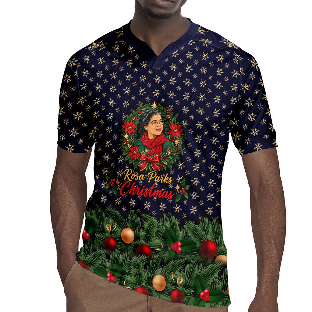Rosa Parks Christmas Rugby Jersey Freedom Bus Wreath Vintage Festive Holiday