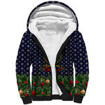 Rosa Parks Christmas Sherpa Hoodie Freedom Bus Wreath Vintage Festive Holiday