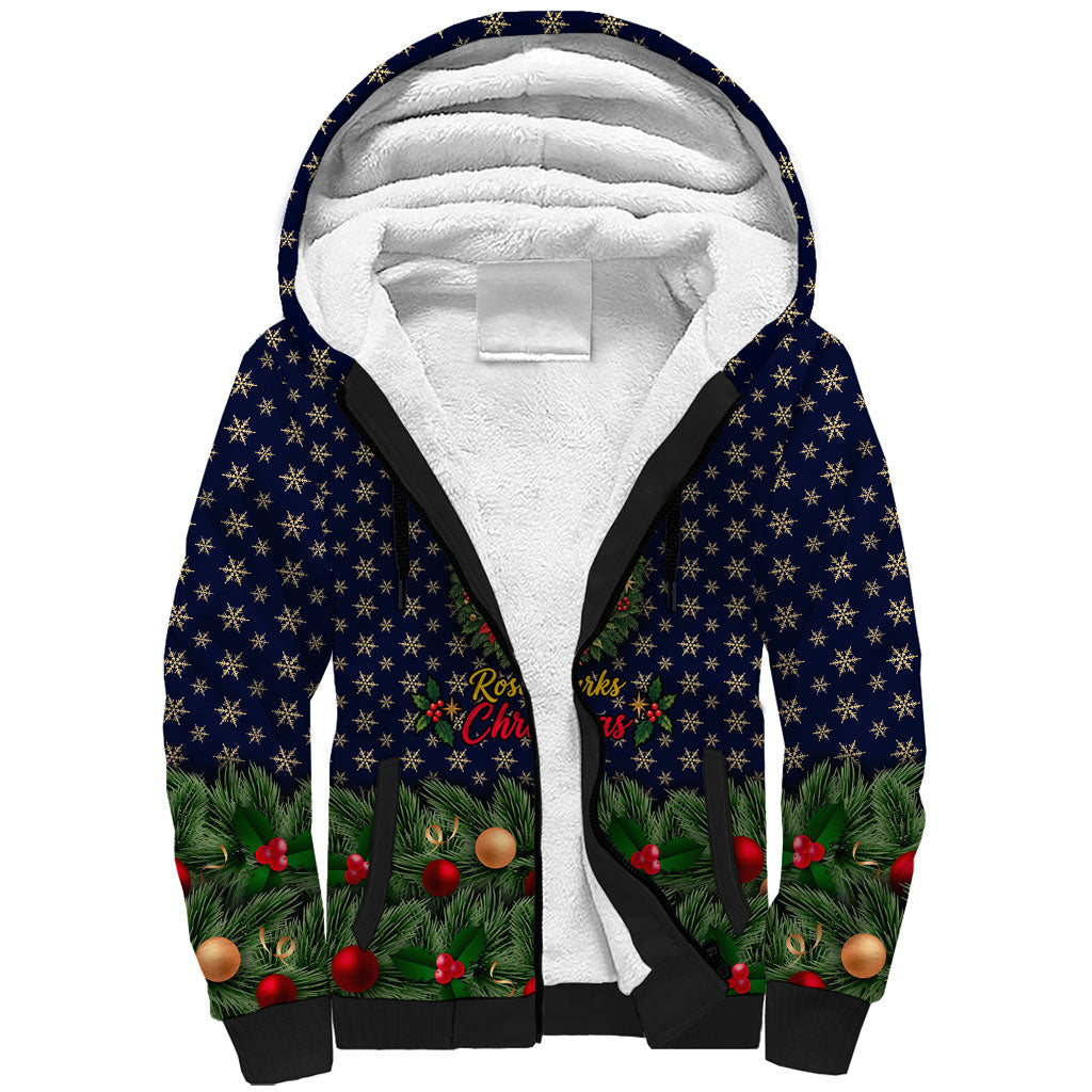 Rosa Parks Christmas Sherpa Hoodie Freedom Bus Wreath Vintage Festive Holiday