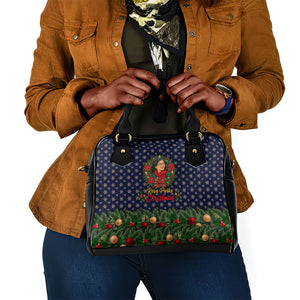Rosa Parks Christmas Shoulder Handbag Freedom Bus Wreath Vintage Festive Holiday