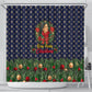 Rosa Parks Christmas Shower Curtain Freedom Bus Wreath Vintage Festive Holiday