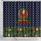 Rosa Parks Christmas Shower Curtain Freedom Bus Wreath Vintage Festive Holiday