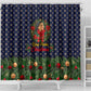Rosa Parks Christmas Shower Curtain Freedom Bus Wreath Vintage Festive Holiday