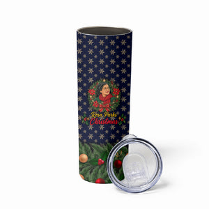 Rosa Parks Christmas Skinny Tumbler Freedom Bus Wreath Vintage Festive Holiday