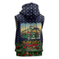 Rosa Parks Christmas Sleeveless Hoodie Freedom Bus Wreath Vintage Festive Holiday