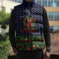 Rosa Parks Christmas Sleeveless Puffer Jacket Freedom Bus Wreath Vintage Festive Holiday