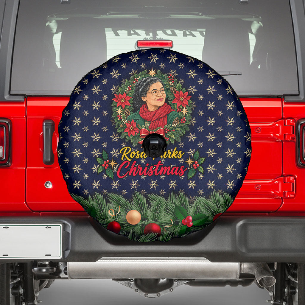 Rosa Parks Christmas Spare Tire Cover Freedom Bus Wreath Vintage Festive Holiday