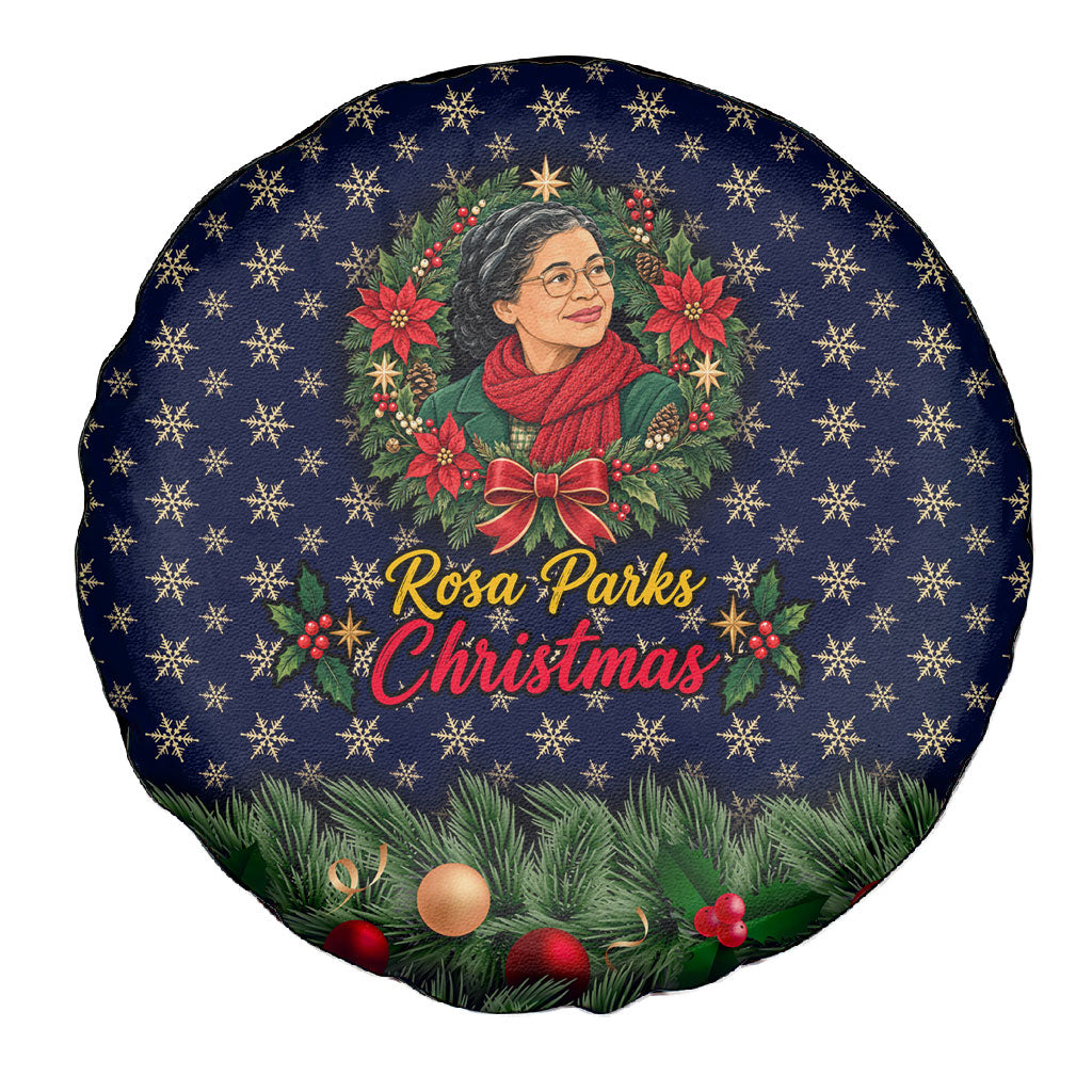 Rosa Parks Christmas Spare Tire Cover Freedom Bus Wreath Vintage Festive Holiday