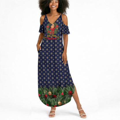 Rosa Parks Christmas Summer Maxi Dress Freedom Bus Wreath Vintage Festive Holiday