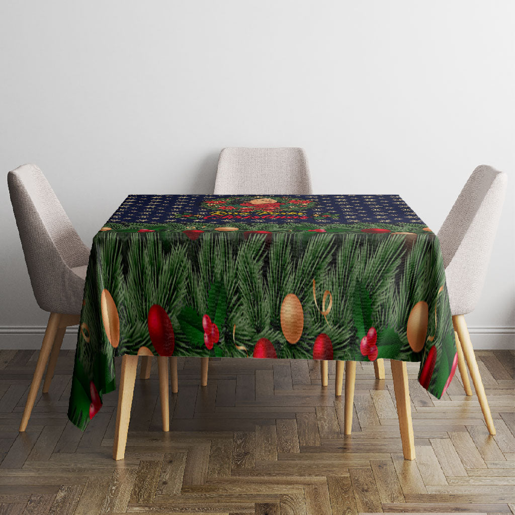 Rosa Parks Christmas Tablecloth Freedom Bus Wreath Vintage Festive Holiday