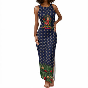 Rosa Parks Christmas Tank Maxi Dress Freedom Bus Wreath Vintage Festive Holiday