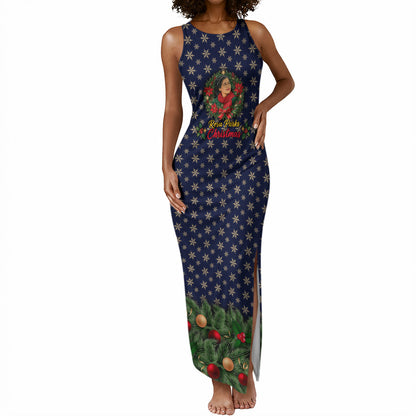 Rosa Parks Christmas Tank Maxi Dress Freedom Bus Wreath Vintage Festive Holiday