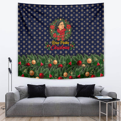 Rosa Parks Christmas Tapestry Freedom Bus Wreath Vintage Festive Holiday