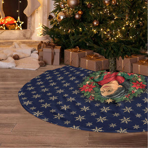 Rosa Parks Christmas Tree Skirt Freedom Bus Wreath Vintage Festive Holiday