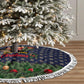 Rosa Parks Christmas Tree Skirt Freedom Bus Wreath Vintage Festive Holiday