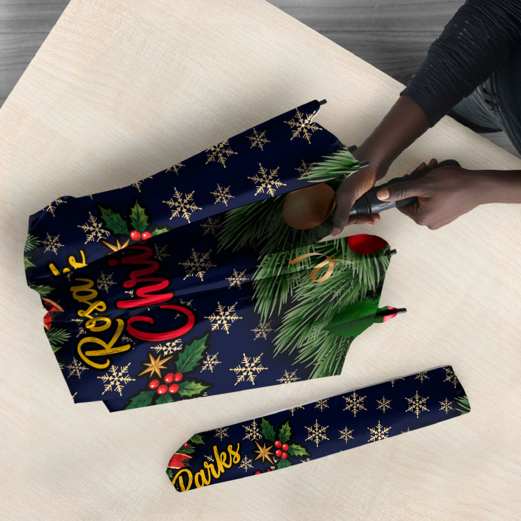 Rosa Parks Christmas Umbrella Freedom Bus Wreath Vintage Festive Holiday