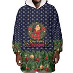 Rosa Parks Christmas Wearable Blanket Hoodie Freedom Bus Wreath Vintage Festive Holiday