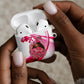 Black Cowgirl Breast Cancer Awareness AirPods Case Western Pink Ribbon Butterfly Rose - In October We Wear Pink