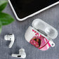 Black Cowgirl Breast Cancer Awareness AirPods Case Western Pink Ribbon Butterfly Rose - In October We Wear Pink