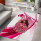 Black Cowgirl Breast Cancer Awareness Area Rug Western Pink Ribbon Butterfly Rose - In October We Wear Pink